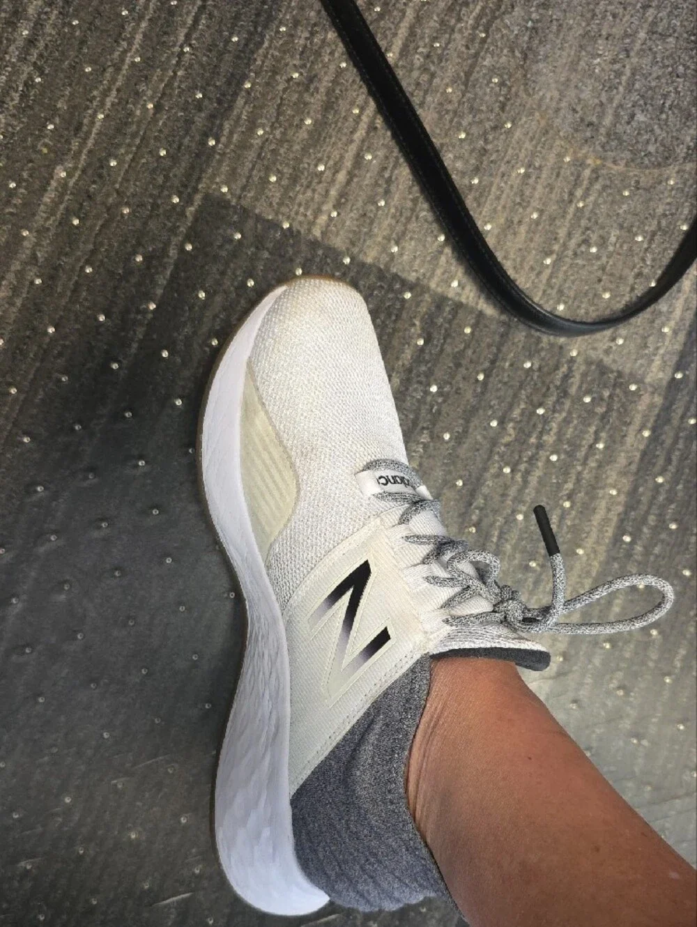 New Balance Light Gray and White Running Shoe - Picture 3 of 3